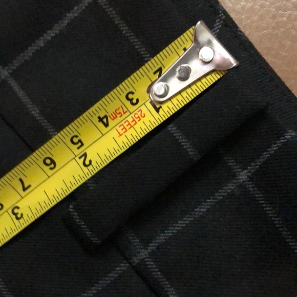 CALVIN KLEIN (12) Solid dress plaid ankle suit pants with large belt loops - Picture 8 of 16